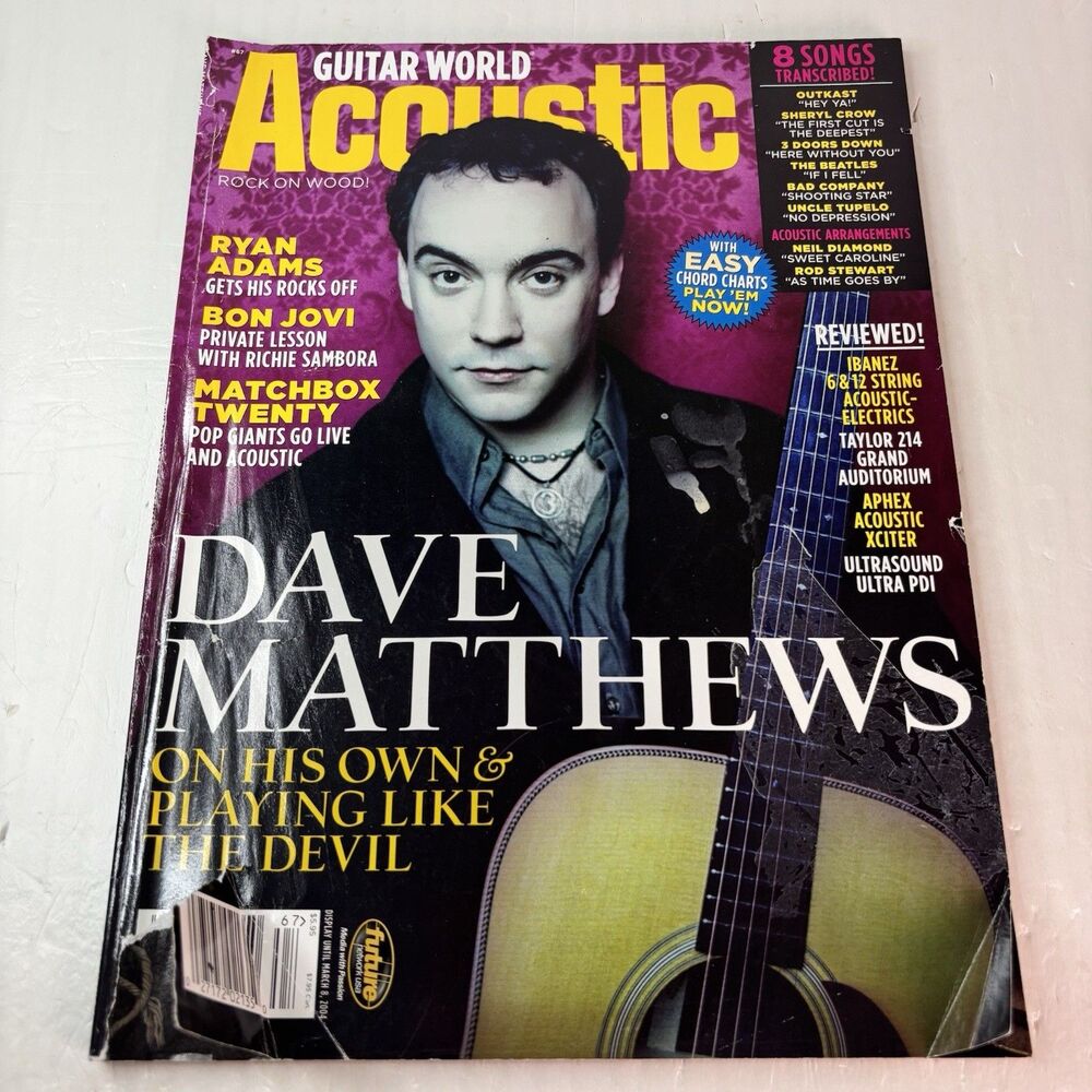Guitar World Acoustic Magazine March 2004 DMB Matchbox Twenty Puddle of Mud